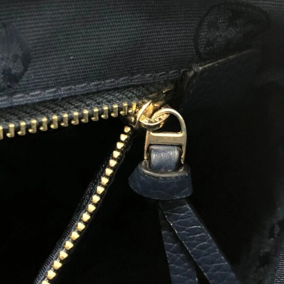 Tory Burch Logo fringe Shoulder Bag Leather blue/SilverHardware - Picture 13 of 15